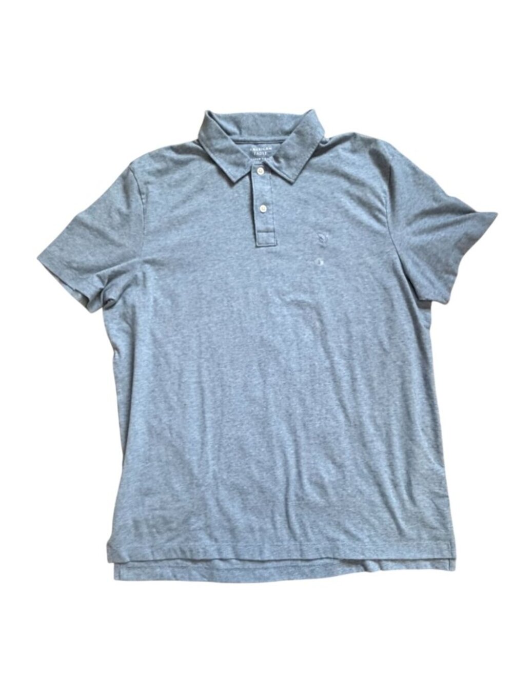 American Eagle Mens Super Soft Standard Fit Polo Shirt-Blue-L-NWT